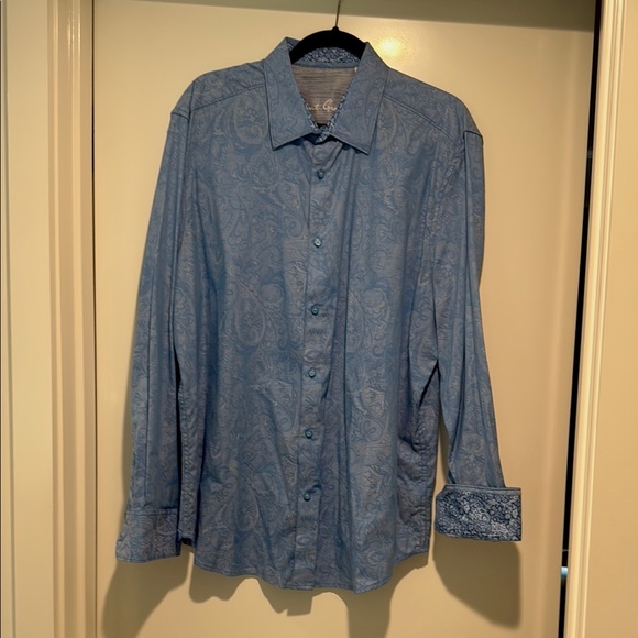 Robert Graham Light Blue Paisley Shirt - Picture 1 of 5